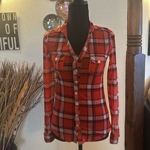 Mesh semi-see through, DNA Couture flannel S